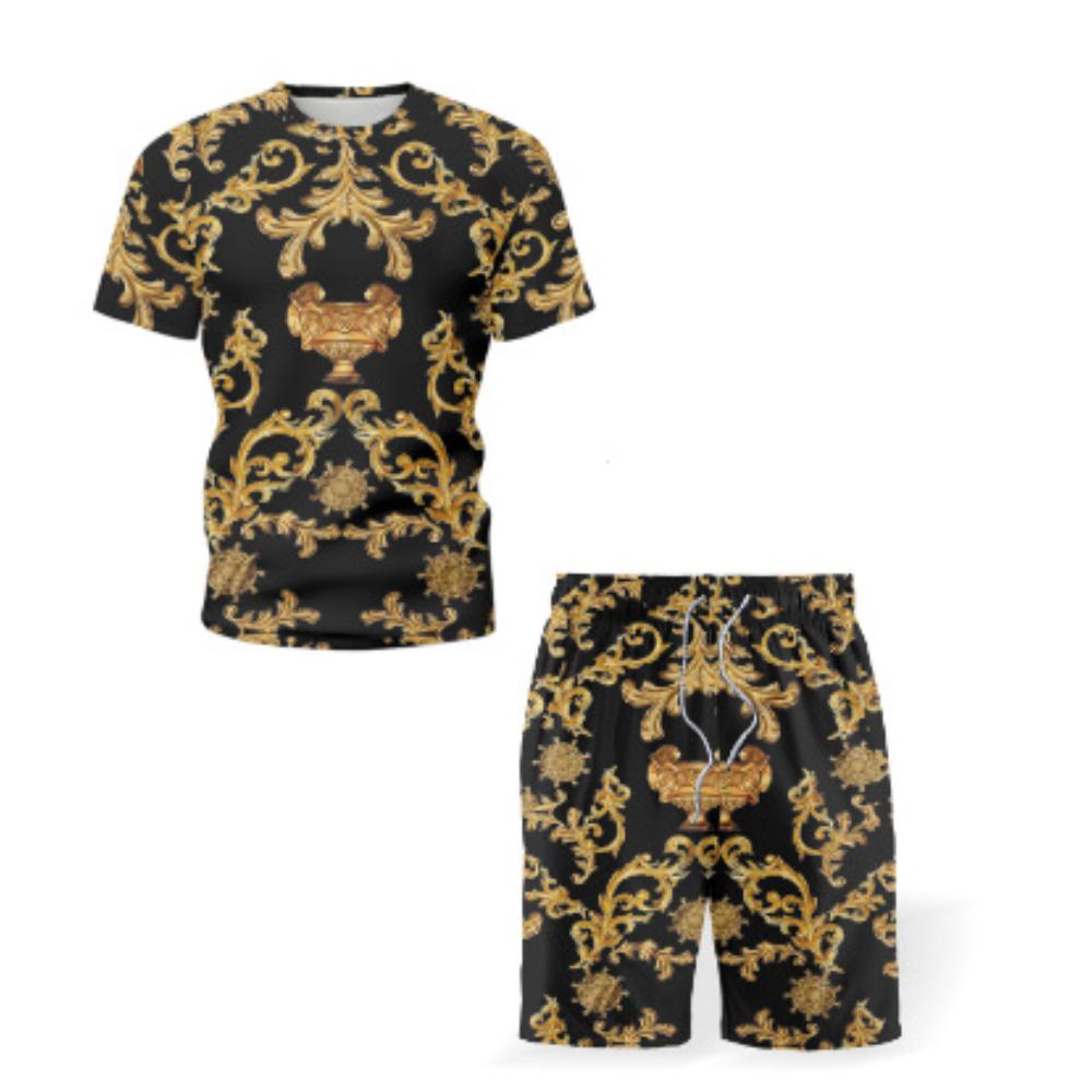 Men's Short-sleeved Shorts Two-piece Sports Leisure Suit Light Breathable Unisex Sports Clothing