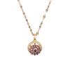 Lucky Wheel Rotating Zircon Pendant Necklace for Women – Fashion Design High-End Clavicle Chain