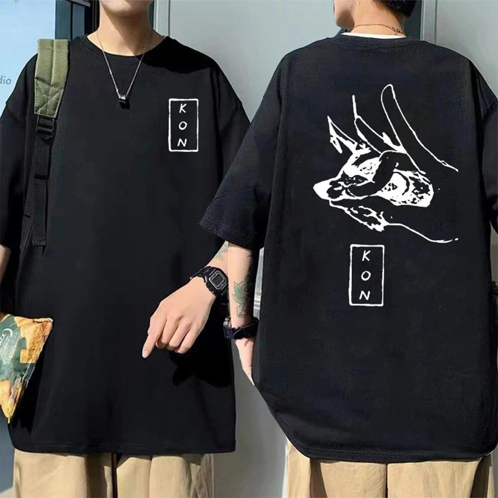 

Футболка Harajuku с аниме «Человек бензопилы» Hayakawa Aki Fox Devil Kon, футболка с графическим принтом, мужские и женские футболки большого размера, футболка унисекс
