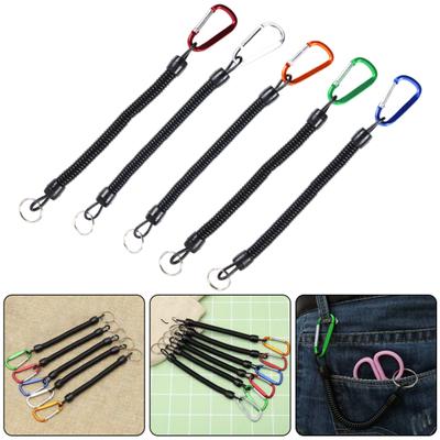 2 Stück einziehbares Fliegenfischer-Lanyard Schnalle Seil Angelsportzubehör