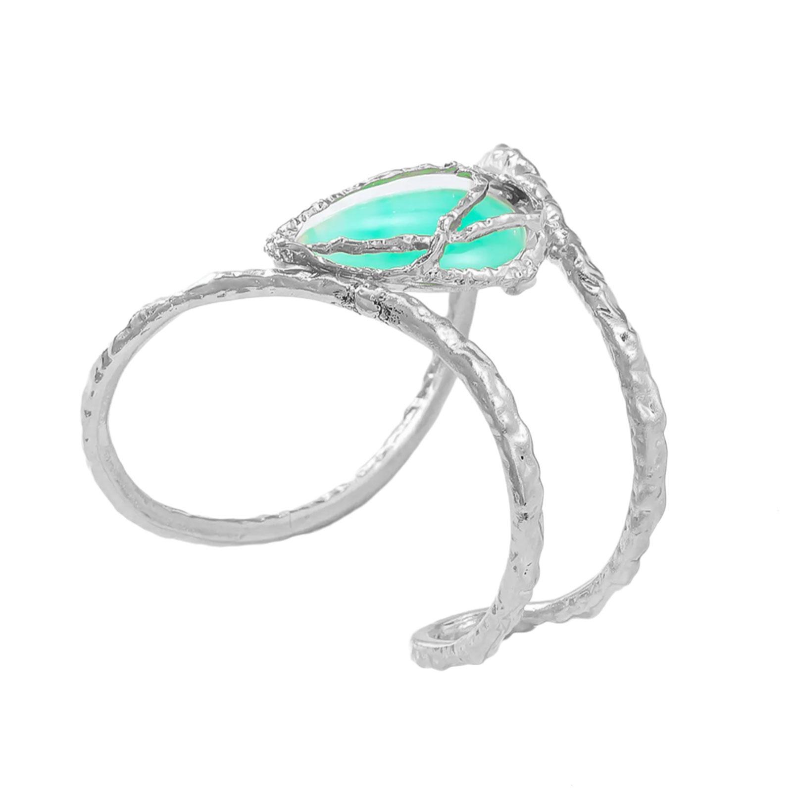 

Ретро Стиль Элегантный Золотой Узор Лозы Каплевидный Браслет Удобный Прочный Сплав Акрил для Офиса и Вечеринки серебряный