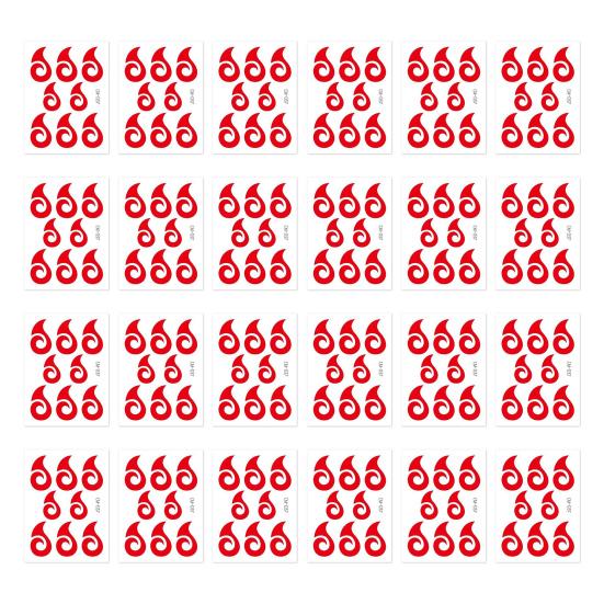 Forehead Decal Stickers for Kids Red Blue Washable Waterproof Face Tattoos for Cosplay Performances Flame Wave Designs Sticker