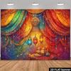 2D Opulent Indian Bohemian Backdrop for Exotic & Colorful Themed Events