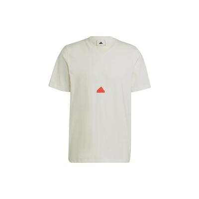 Classic Tee Solid Color Logo Sports Casual Crew Neck Short Sleeve T-Shirt Men Tops White HG2059