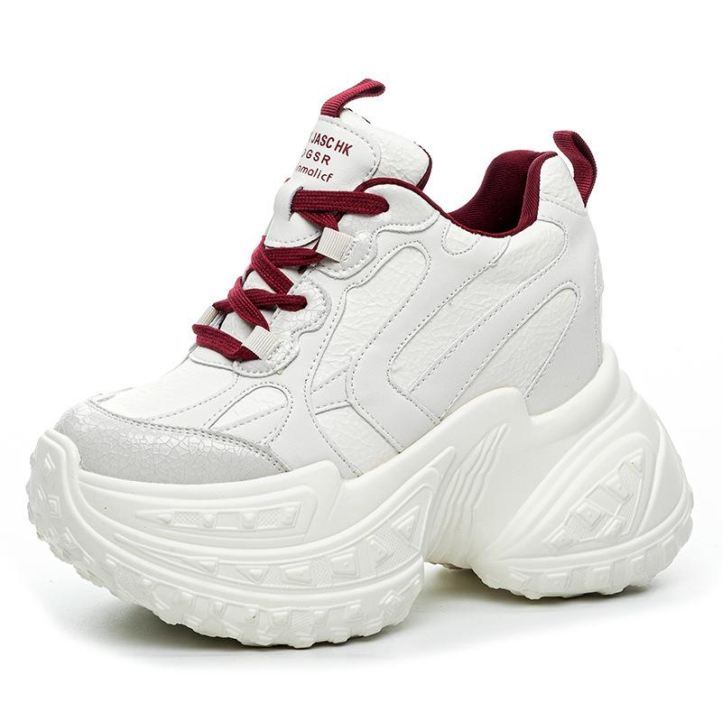 

Inner heightening women s shoes 12cm new breathable dad shoes platform mesh small sports casual shoes women A2501 34