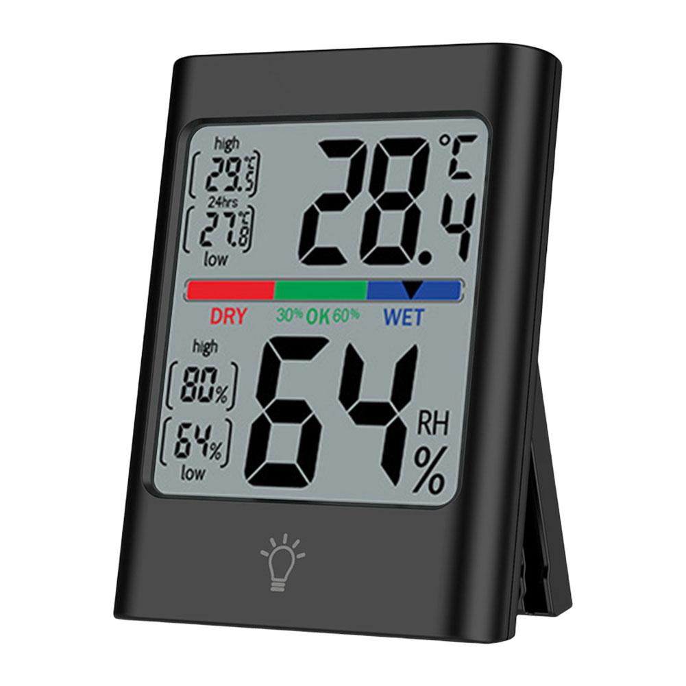 Indoor Thermometer Backlight Magnetic Thermometer Hygrometer Large Screen Temperature and Humidity Monitor for Home Office