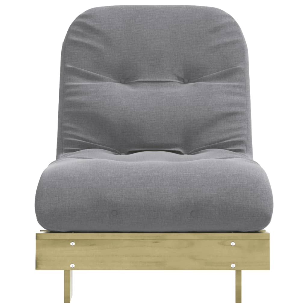 Vidaxl Sofa Rozkładana Typu Futon, Z Materacem, 70X206X11 Cm, Sosnowa