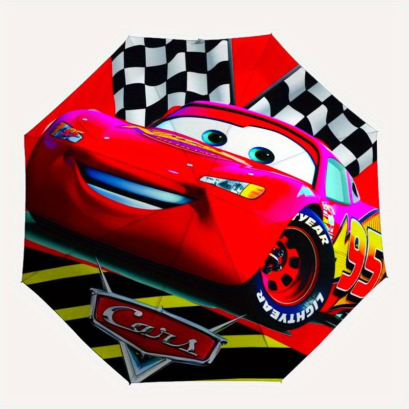 

Disney Lightning McQueen,Pixar Cars,Race Car Manual Opening and Closing Umbrella, 32-Rib Reinforced Folding Design, Lightweight