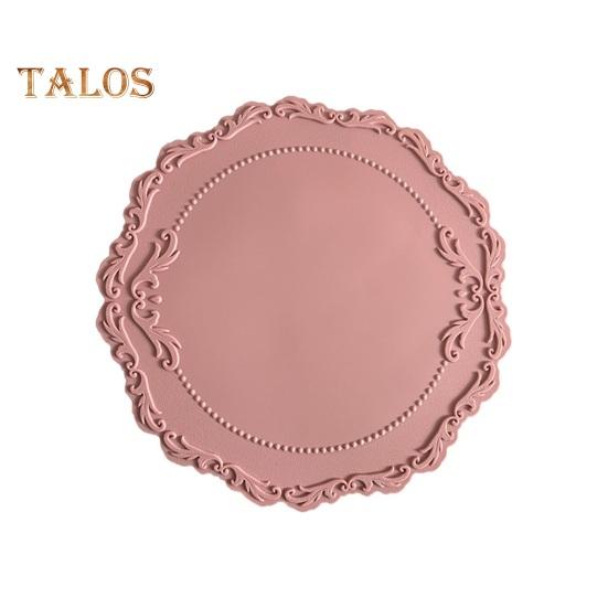 

Подстаканник винтажный тисненый цветочный узор дизайн силиконовый многоцелевой коврик для посуды для защиты домашнего декора S светло-розовый