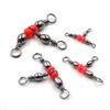 MNFT 20 Stück 11 Größen 3-Wege T-Drehgelenk Barrel Swivel Verbinder Rote Perlen Triple Swivel Kreuzleine Angelzubehör Angelzubehör