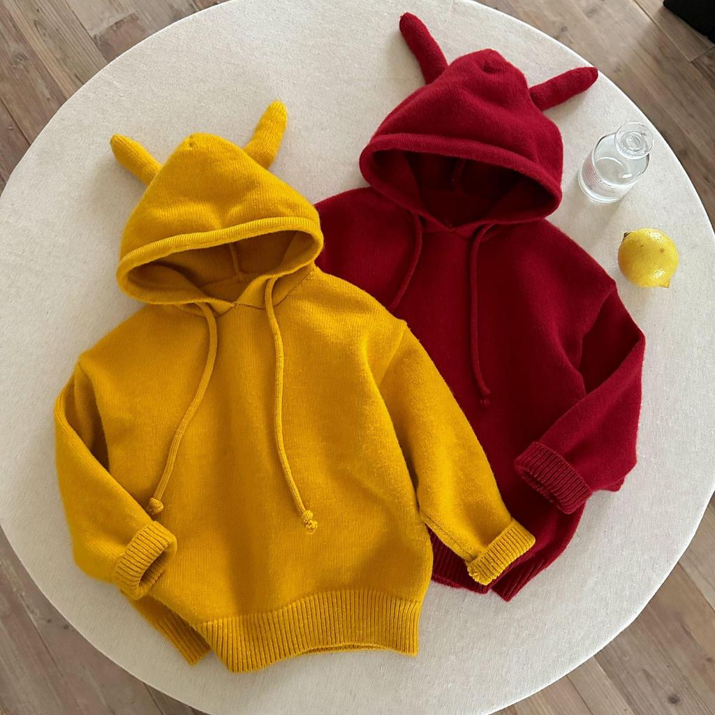 Pull à capuche d'hiver pour enfants 2025: Tricots élégants pour garçons et filles