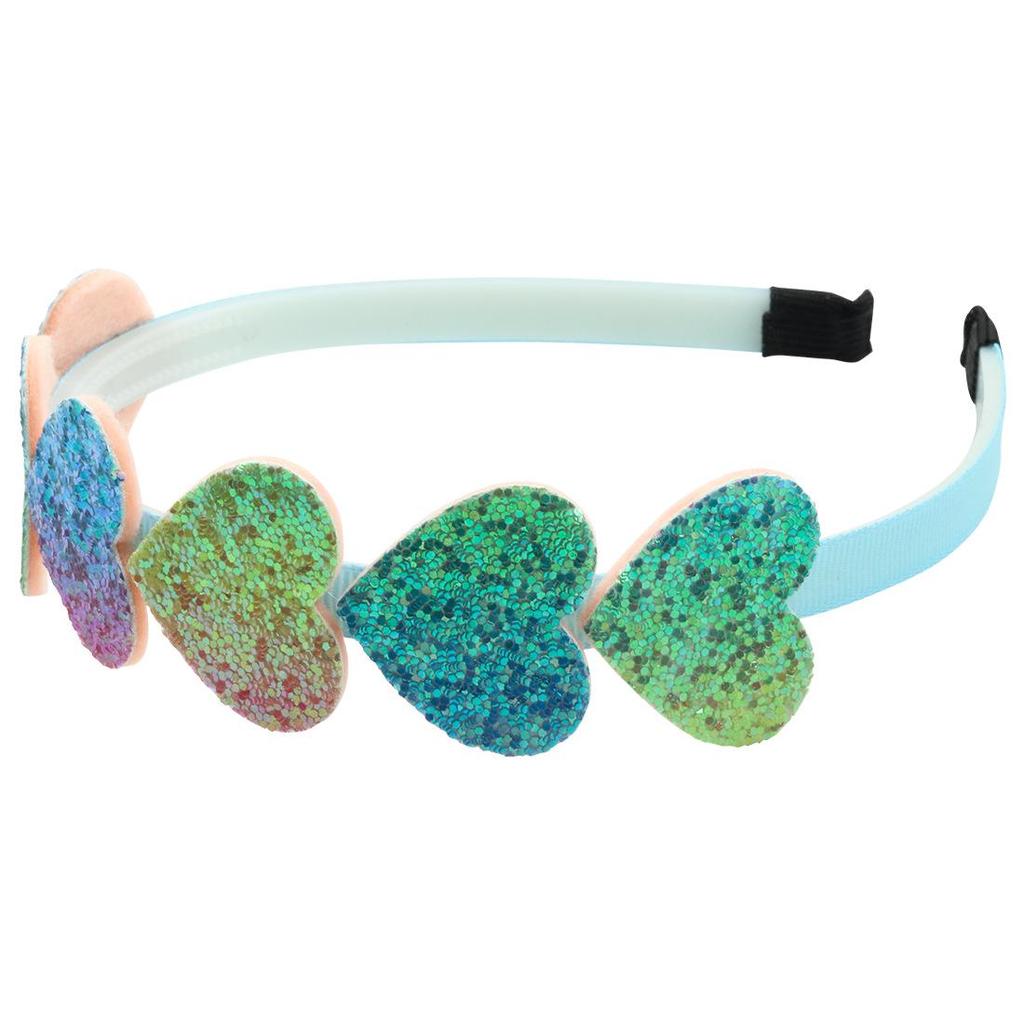 Colorful Mermaid Heart & Star Rainbow Headband - Kids' Party Hair Accessory