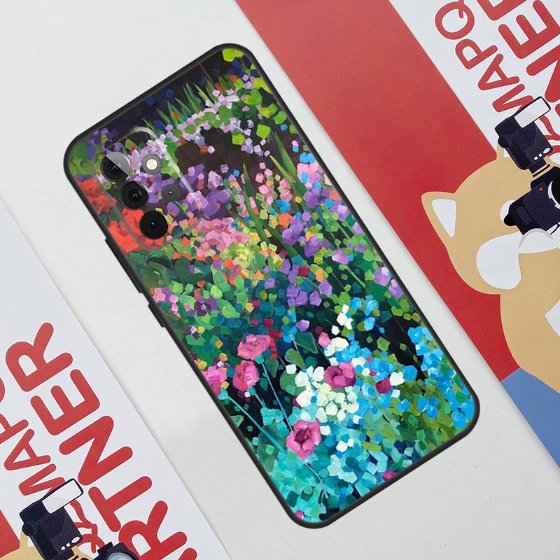 Colourful Flower Painting Art Case For Samsung Galaxy A06 A16 A36 A56 A55 A35 A33 A53 A13 A23 A17 A54 A34 A14 A52 A32 A15