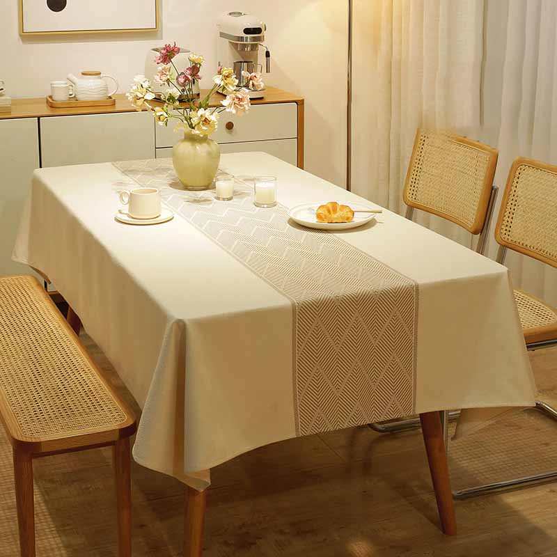 Thickened Imitation Cotton Linen Dining Household Square Wear-resistant Waterproof Oil Proof Tablecloth