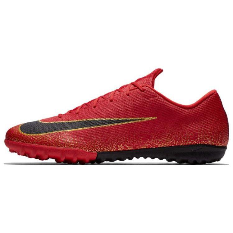 

Nike Mercurial Vapor 12 Academy CR7 Round Toe Lace-Up TF (Rubber Studs) Shock Absorbing Durable Soccer Shoes Men soccer shoes Red Black AJ3732-601 39