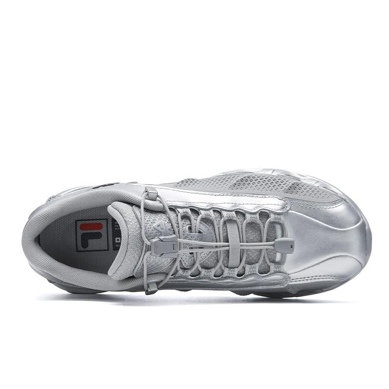 FILA VETTA Cushioning Abrasion Resistant Breathable Lightweight Low top Chunky Sneakers Women's Space Silver F12W623118FSV