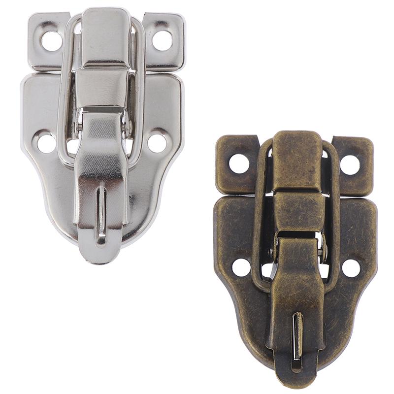 2Pcs Jewelry Chest Box Antique Metal Buckle Suitcase Case Toggle Lock Hasp Latch