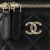 Chanel 21K Black Quilted Sheepskin Shiny Light Gold Buckle Zipper Box Shoulder Crossbody Women Bag