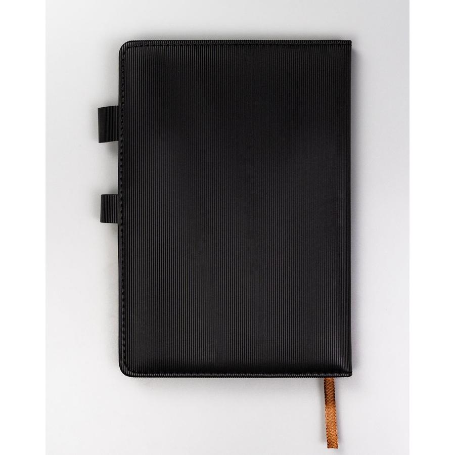Gift Set: Black, Elegant A5 Lined Notebook and Pen with Black Ink - Peterson