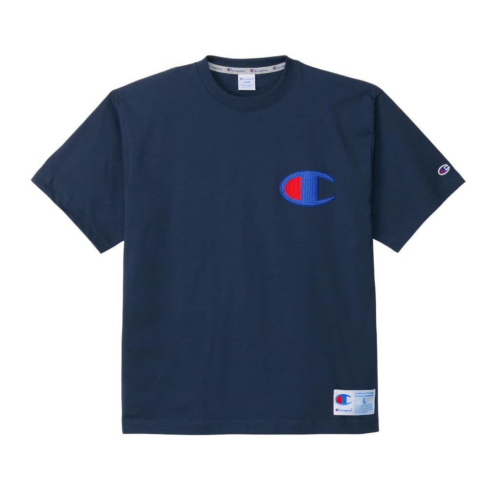 Champion Short Sleeve Crew USA Big Garment T-Shirt, Neck, 100% Cotton, Made, Logo, Patch, Wash, C3-B313-370-L-25SS