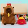 Creative Capybara Plush Toy With Hat And French Fry Design Perfect For Kids Gifts