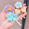 Princess Super Fairy Bow Hairpin Fabric Flower Hairpin Children's Hair Accessories Not Harming Hair BB Clip Girl's Bangs Clip