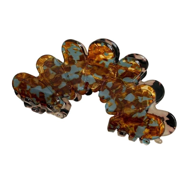 

Elegant Flower Petal Hair Claw Clip For Women Strong Hold Plastic Hair Styling Accessory For Ponytail Bun And Updos
