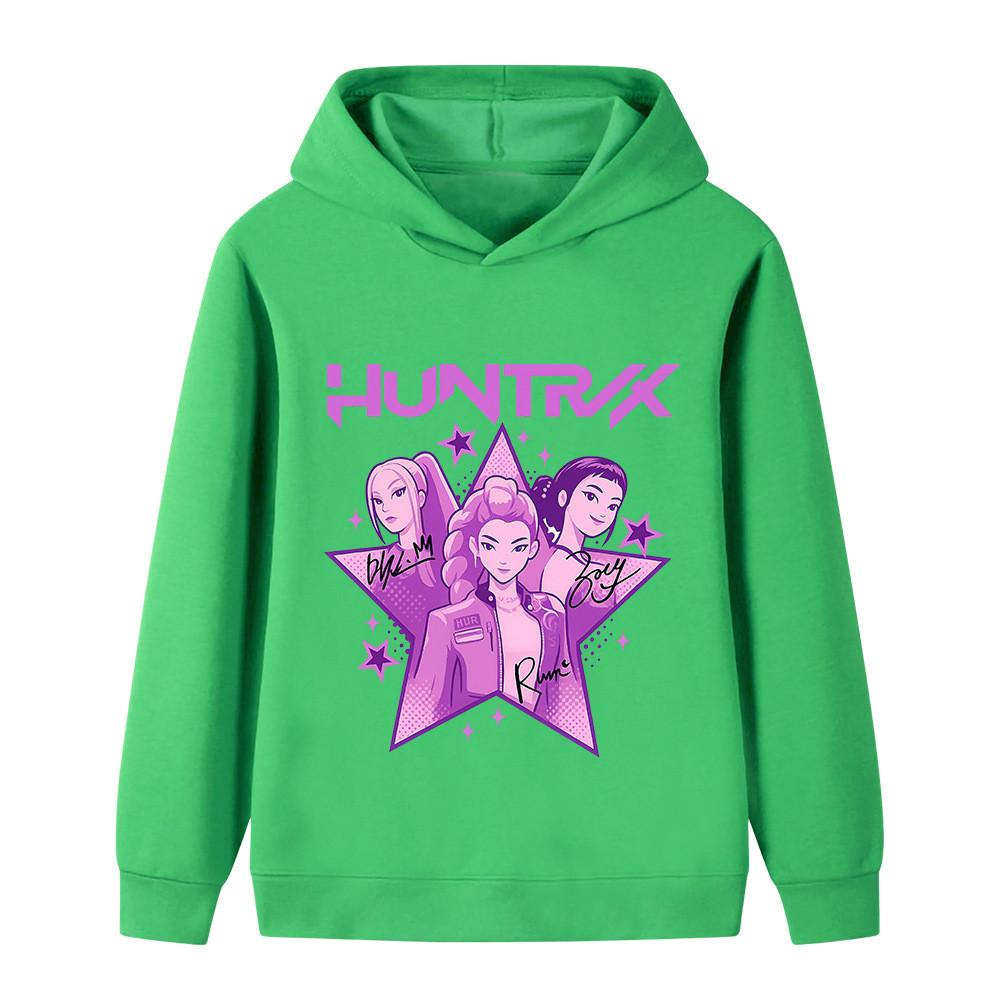 B1209 Kids Boys Girls Kpop Rumi Zoey Mira Print Long Sleeves Hoodie