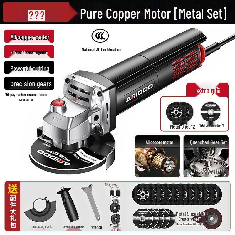 Compact Multi-Functional Handheld Angle Grinder and Polisher
