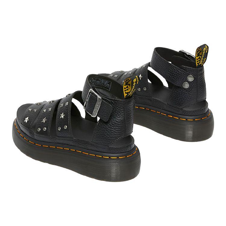 Dr. Martens Clarissa II Quad Punk Style Thick Sole Roman Fashion Sandals Women Sandals Black 27572001