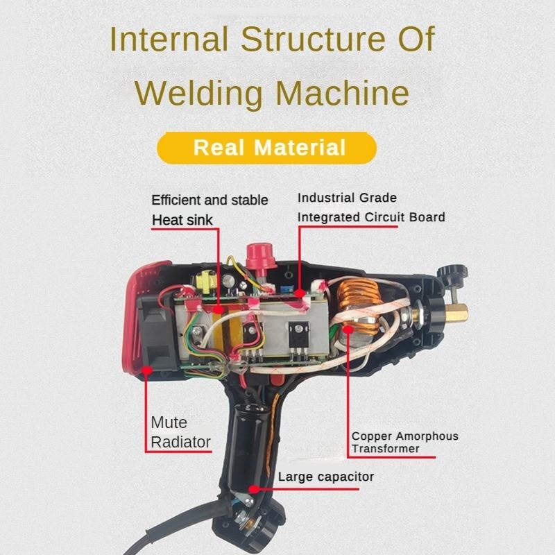 Equipo de soldadura portátil de mano para el hogar, 220 V, 3000 W, máquina de soldadura de gran capacidad, pequeño dispositivo de soldadura de metal con radiador silencioso