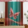 2D Flat Printing 2pcs Curtain Curtains Colorful Butterfly Glow Digital Printed Polyester Drapes Birthday Party Perfect for