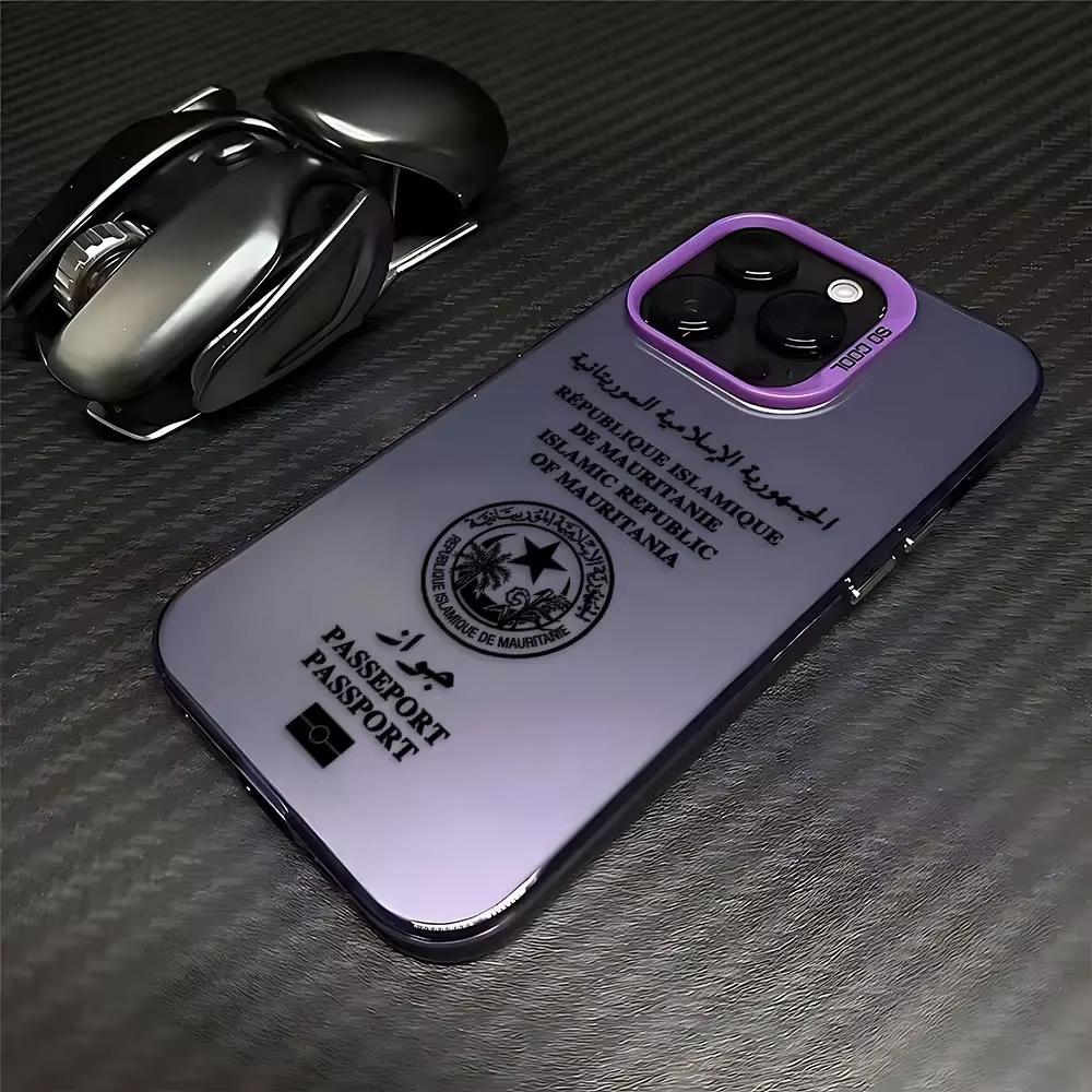 

Чехол для телефона с узором паспорта Мавритании для iPhone 17 Air 16e 16 Pro Max 15 14 Plus 13 12 Mini 11 Ударопрочная силиконовая задняя крышка iPhone 14 Pro Max