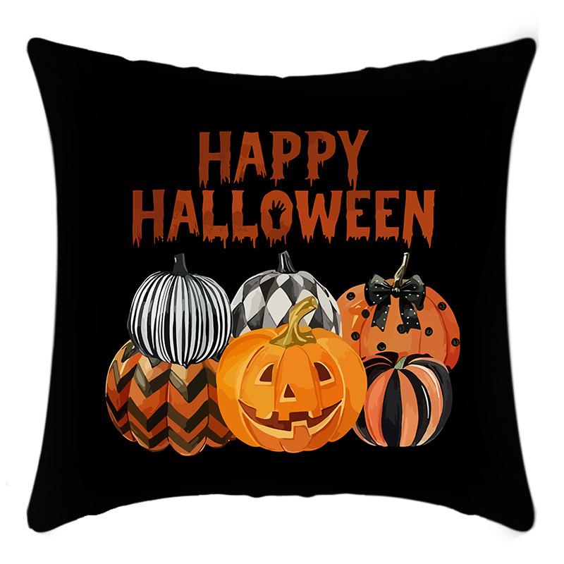 Halloween Cartoon Pillowcase New Printed Pillowcase Living Room Versatile Decorative Sofa Cushion Bedroom Bedside Pillowcase