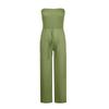 Women's Fashion Casual Flat Shoulder Wrap Chest Wide Leg Casual Jumpsuit