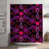 Enchanting Pink Cosmos Shower Curtain for Bathroom Decor Space Stars Fantasy Print 3D Waterproof Fabric Perfect Gift Idea