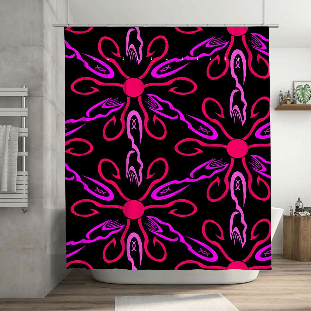 Enchanting Pink Cosmos Shower Curtain for Bathroom Decor Space Stars Fantasy Print 3D Waterproof Fabric Perfect Gift Idea