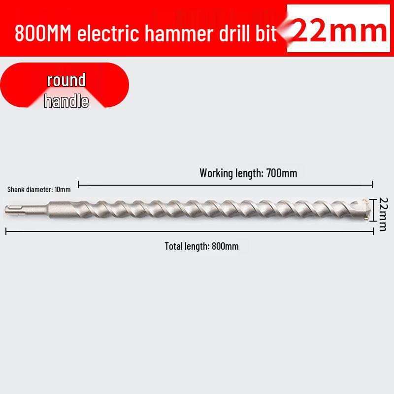 Two-Groove Round Handle & Four-Square Handle Concrete Hammer Drill Bit