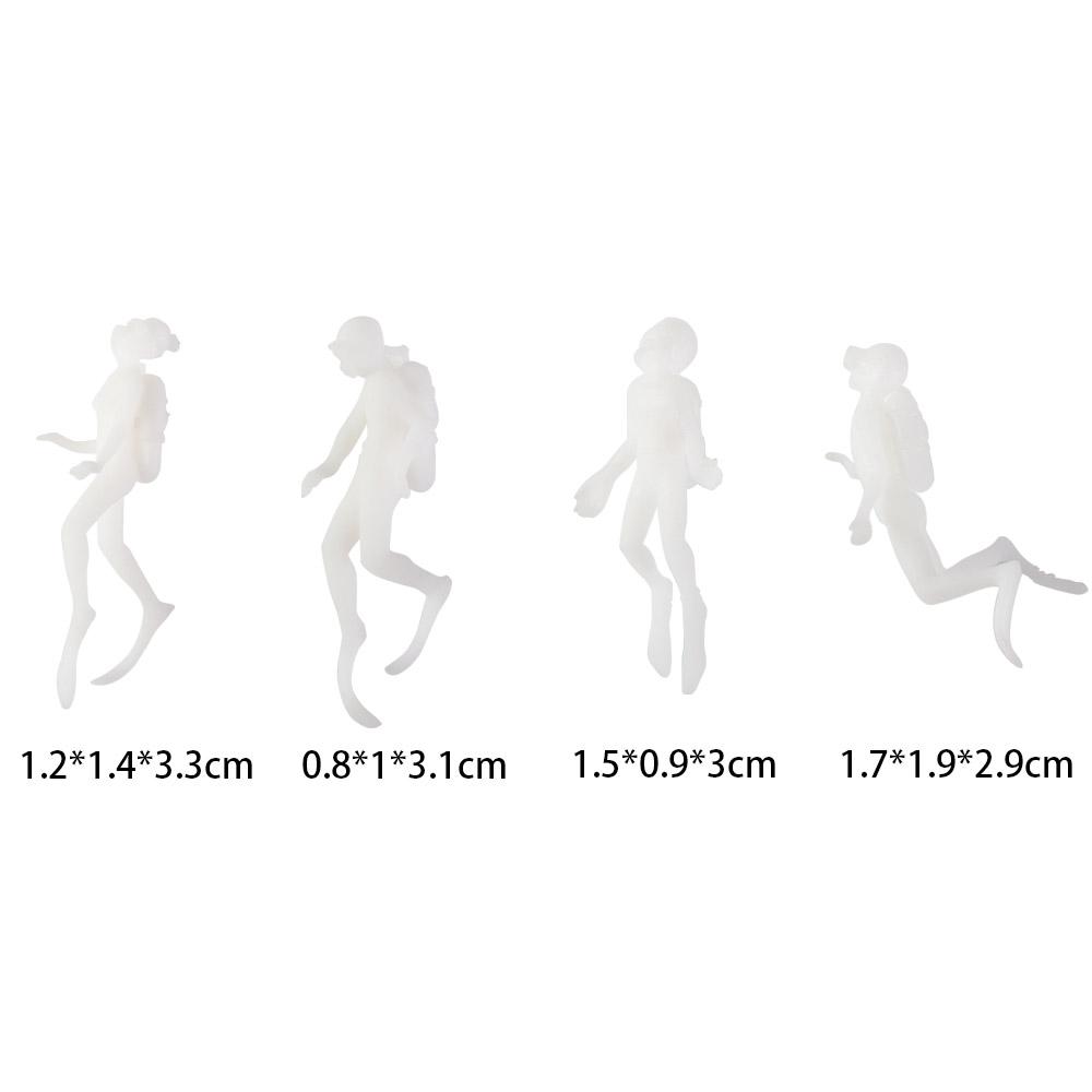 3D Diver Action Figures Model Unpainted Diver Figurine Toys Micro Landscape Diver Model  Home