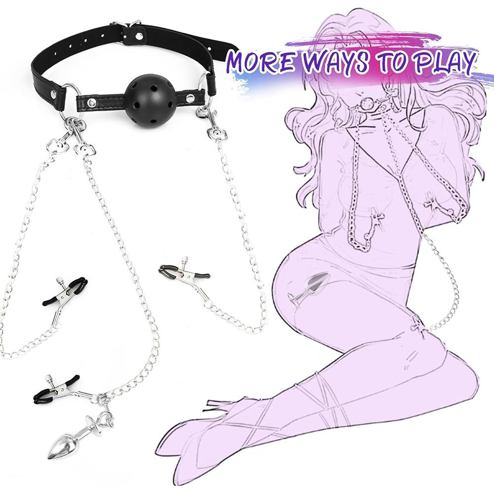 Pussy Dog Slave Bondage Sex Toys Kit Sexy Adult Female SM Restraint Pleasure Adults Games Bandage Gag Handcuffs Anal Toy
