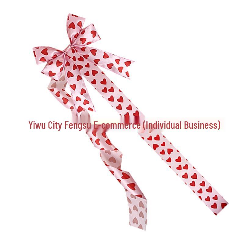 

Valentine s Day Heart Ribbon Bow Ornament