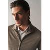 H M sliM Fit Merino Wool Zip Up Cardigan Grey