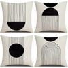 New Style Pillow Black and White Abstract Lines Simple Cushion Cover Living Room Office Sofa Pillow Cover