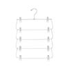 6-Layer Adjustable Foldable Metal Hanger with Clips for Skirts and Pants