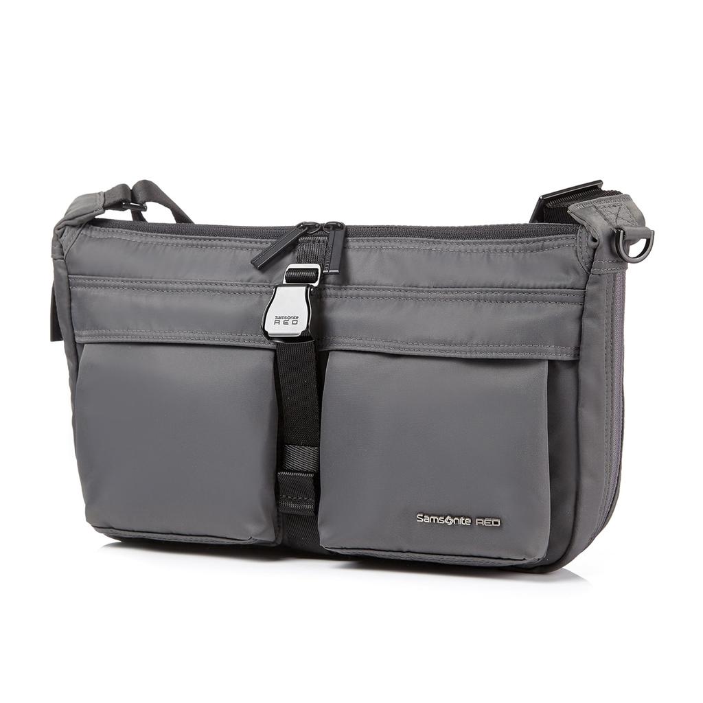 Samsonite Red RHIANN 2 Umhängetasche, Koreanisches Design, mit Tabletfach, Leicht, Erweiterbarer Innenraum, BusinessCasual Tasche, Anthrazitgrau