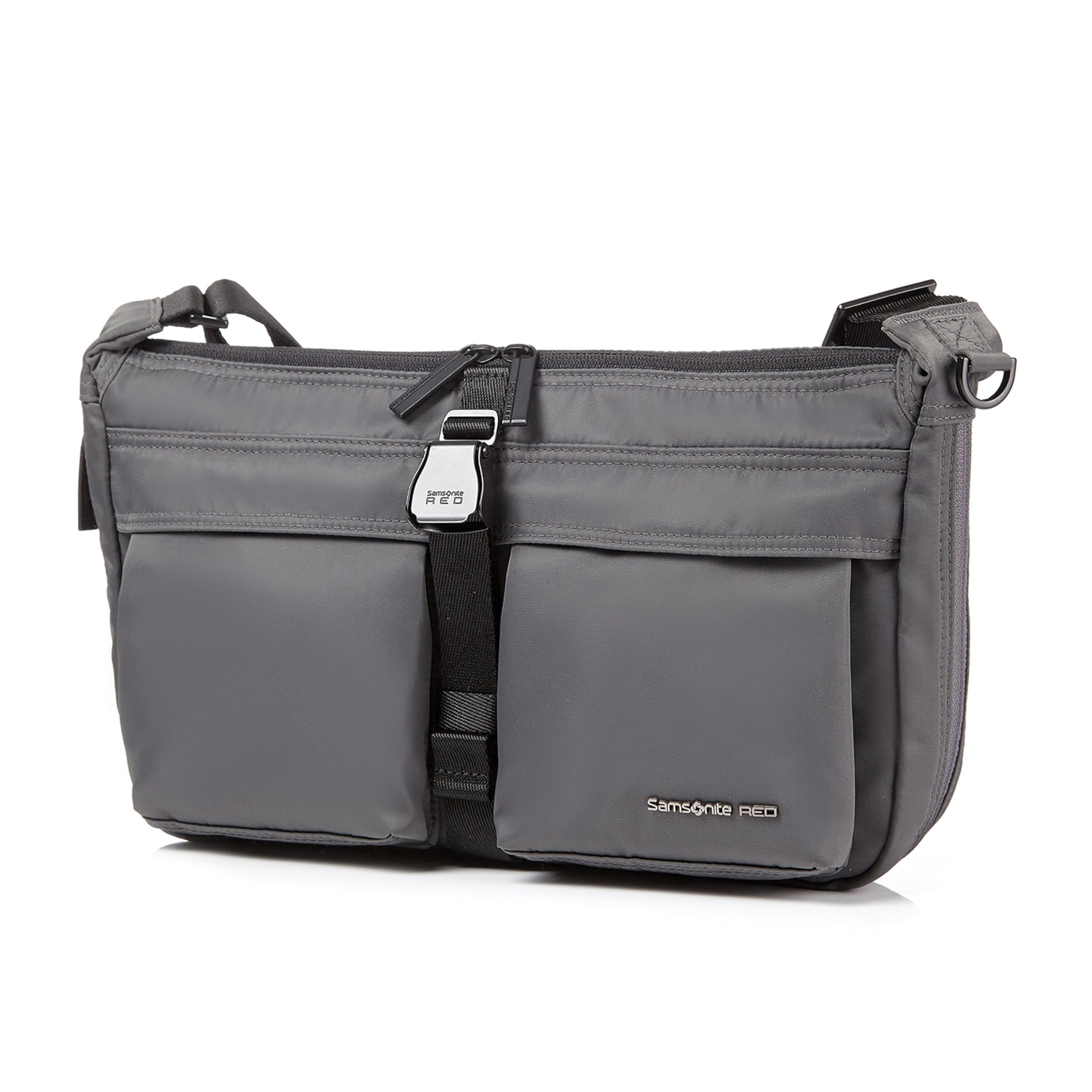 

Сумка через плечо Samsonite Red RHIANN 2, Корейский дизайн, с отделением для планшета, Легкая, Расширяемый интерьер, Деловая повседневная сумка, Угольно-серый