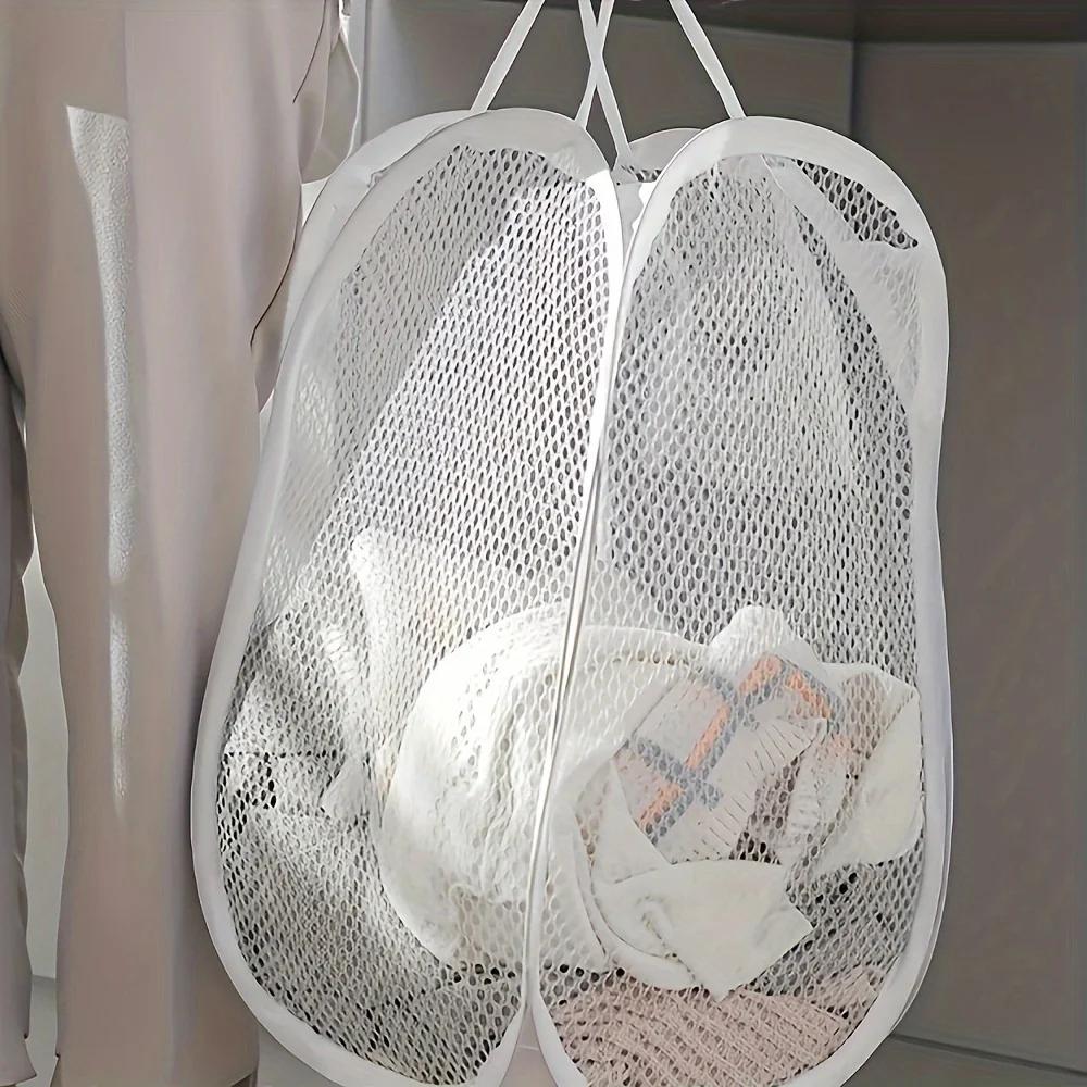 Stylish Pop-Up Laundry Hamper with Handles Collapsible, Multi-Use for Bathroom & Bedroom Storage Laundry Basket Storage Baskets