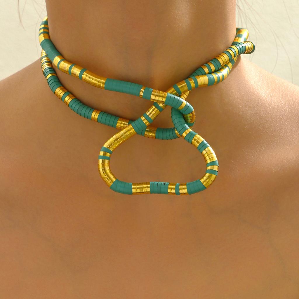 Punk hip-hop metal wind snake bone can be wrapped around the collar at will, and the personality is exaggerated and trendy.
