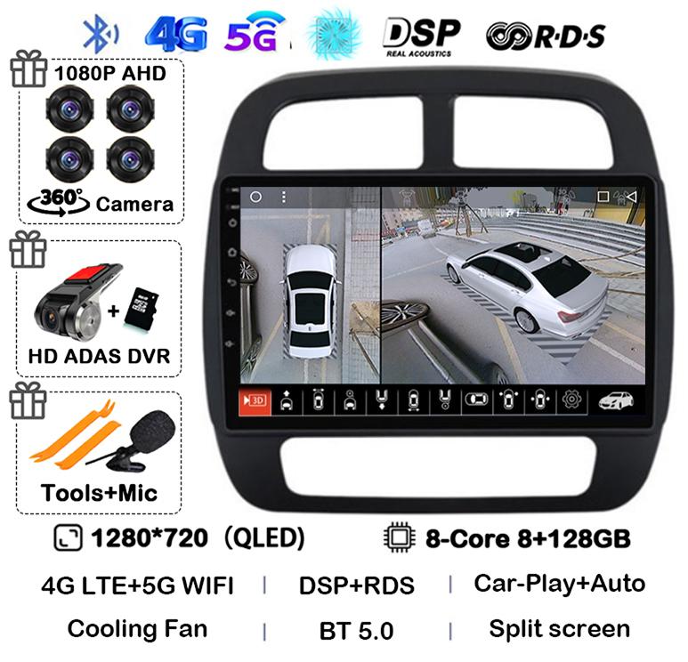 Android 14 Auto Carplay For Renault KWID K-ZE Dacia Spring 2015 2016 2017 2018 2019 Car Multimedia Player GPS Radio DSP Stereo