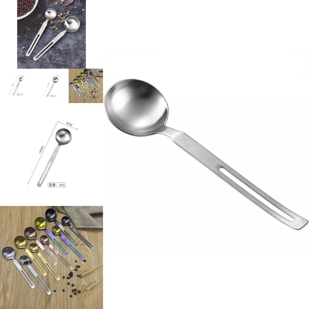 Hochwertiges 304 Edelstahl Messlöffel Set mit langem Griff zum Backen und Kochen